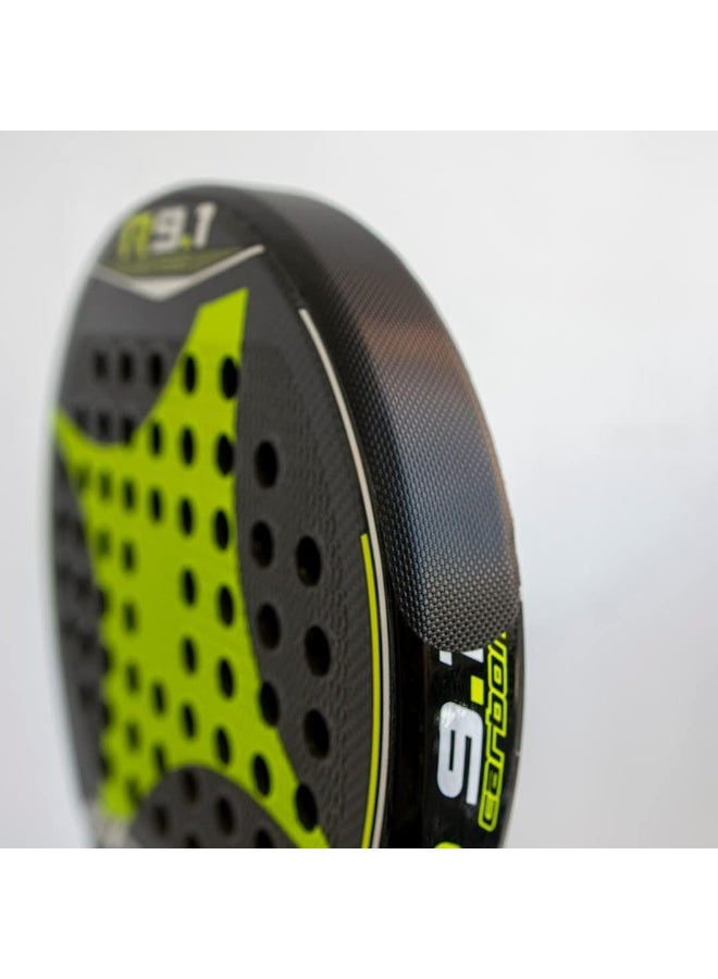 Black Padel Racket Protector, Black Durable Shield with Micro Grid, 370x34mm, Lightweight Edge Protection for Performance - Image 2